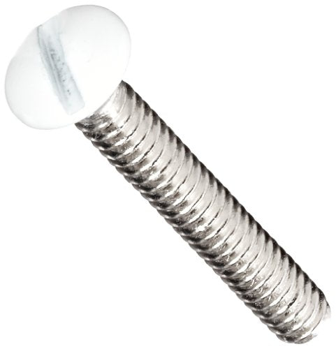 Morris Products 30740 6-32 X 1 inch White Plate Screws (Pack of 100)