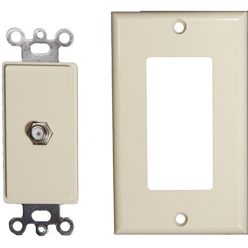 Morris Products 85118 2 Pc Decor Coax Jack Lt Alm