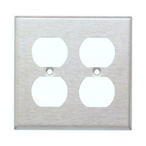 Morris Products 83832 SS 2 Gang Receptacle Metal#304