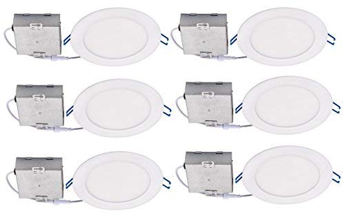 Topaz RDL-64RND-12-WH-D-50 LED Fixture 6 Inch Slim Recessed Downlight 12 Watt, 4000 Kelvin, Cool white, Dimmable
