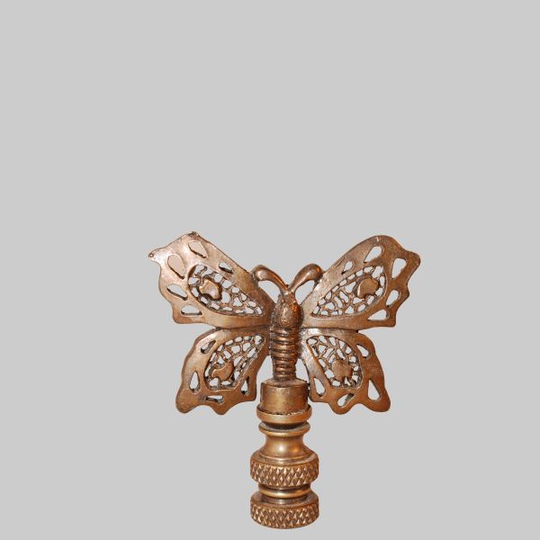 Kirks Lane-69891 - 2 1/4" high antique butterfly finial tapped 1/4-27