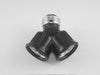 Kirks Lane-31882 - brown bakelite twin socket adaptor