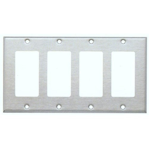 Morris Products 83140 SS 4 Gang GFCI Metal