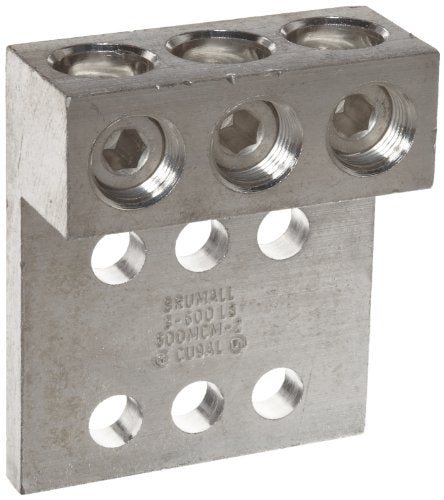 Morris Products 90858 600 Aluminum Mechanical Lugs Three Conductors - 2 and 4 Hole Mount