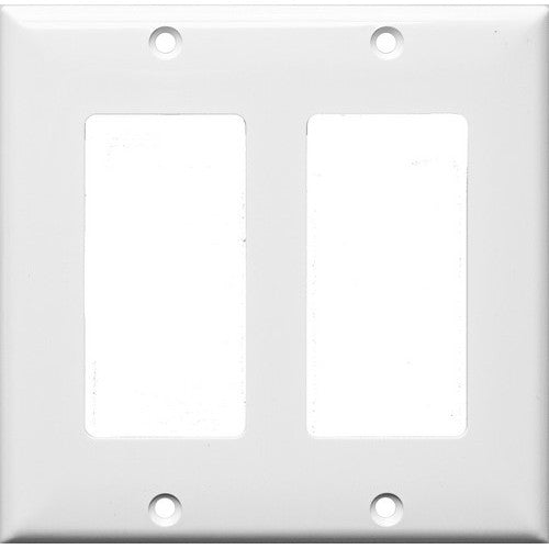 Morris Products 81121 Lexan Wall Plates 2 Gang Decorative/GFCI White - This Decorative/GFCI 2 Gang Wall Plate is sturdy and attractive.