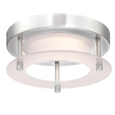 Westinghouse 6575200 6 inch LED Flush Mount Ceiling Fixture - 12 Watt - Brushed Nickel Finish - Frosted Acrylic Ring
