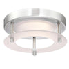 Westinghouse 6575200 6 inch LED Flush Mount Ceiling Fixture - 12 Watt - Brushed Nickel Finish - Frosted Acrylic Ring