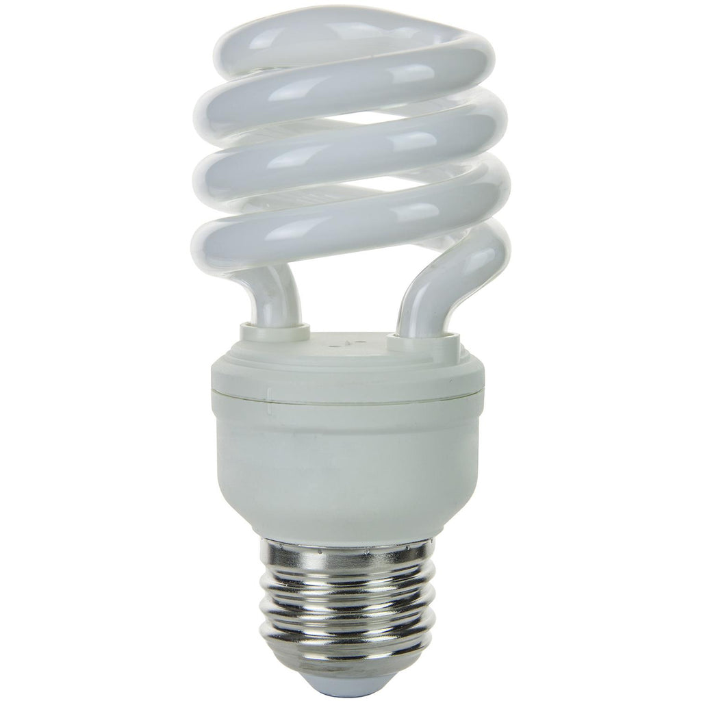 Compact Fluorescent - Super Mini Spiral - 13 Watt - 900 Lumens  - Super White - 5000 Kelvin
