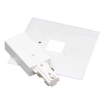 Nora Lighting NT-311W - One-Circuit Live End Feed with Canopy - White finish