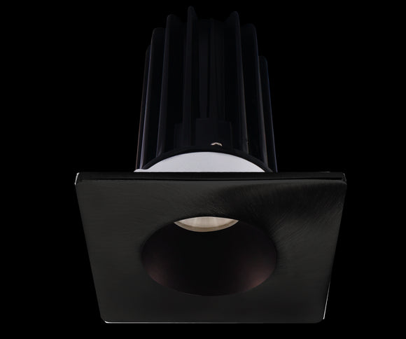 Lotus LED 2 Inch Square Recessed LED 15 Watt High Output Designer Series - 3000 Kelvin - Bronze Reflector - Trim Black