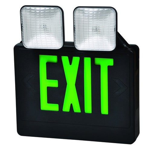 Morris Products 73033 Green LED Blk Combo Exit/Em Lt