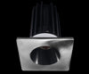 Lotus LED 2 Inch Square Recessed LED 15 Watt High Output Designer Series - 2700 Kelvin - Black Reflector - Trim Chrome