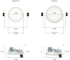 RAB WFRL4R99FA120WS 4 inch LED ECO Downlight 9 Watt- Round - 5CCT Switchable - Smooth White Finish - High CRI - Wet Location