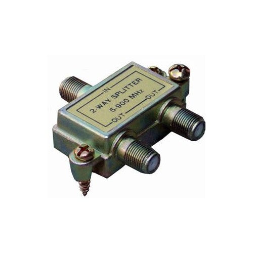 Morris Products 45030 2 Way Splitters with Ground Block 5-900 Mhz - Heavy duty 2 Way Splitters with screw mount.