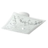 Westinghouse 6626300 2 Light Semi-Flush White Finish with White and Clear Glass