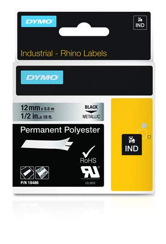 Morris Products D18486 1/2 inch Metalized Permanent Label