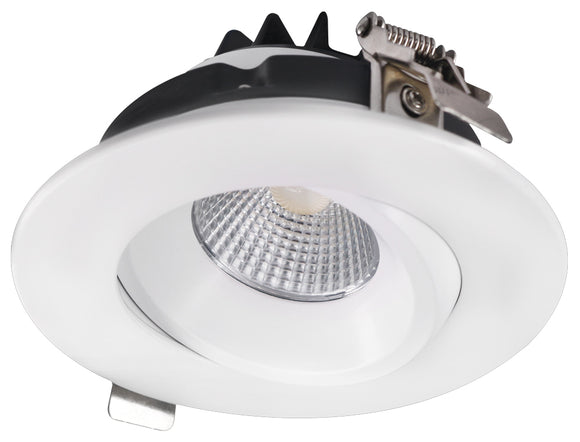 Lotus LED Lights AD-LED-4-S12W-5CCT-WH-LREY - 4 inch Round Venus Adjustable Recessed LED Downlight - 12 watt -Low Glare - 5CCT Selectable - White Finish