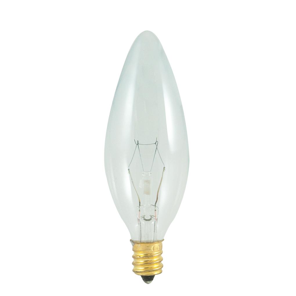 Bulbrite 400525 25 Watt B10 Incandescent White Candelabra Base