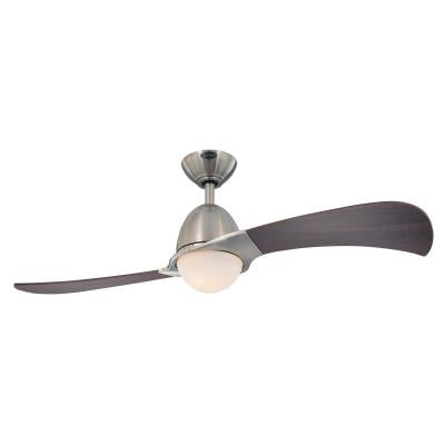 Westinghouse 7223000 Indoor Ceiling Fan with Dimmable LED Light Fixture - 48 inch - Brushed Nickel Finish - Wengue Blades - Opal Frosted Glass