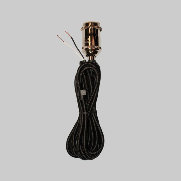 Kirks Lane-30317 - pendant skt set antique keyless & 10' rayon wire