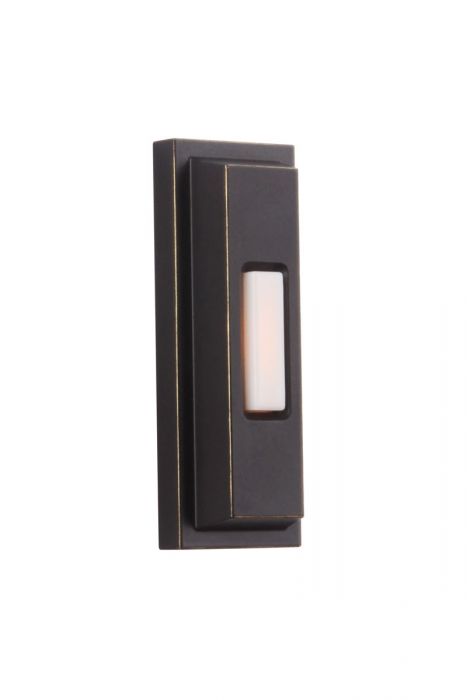 Craftmade PB5005-AZ - LED Lighted Push Button - Surface Mount  - Beveled Rectangle Shape - Antique Bronze Finish