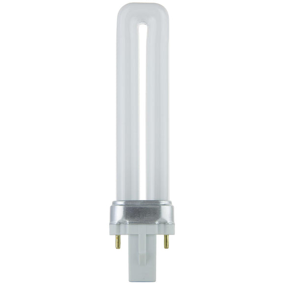 Plug-In - PL 2-Pin Single U-Shaped Twin Tube - 7 Watt - 360 Lumens  - Cool White - 4100 Kelvin