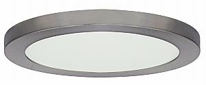 Satco S9651 LED Fixture 13 inch Flush Mount  - 25 Watt -  Round -  Brushed Nickel Finish