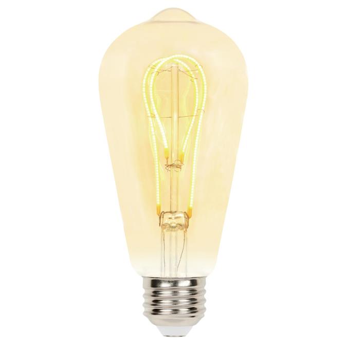 Westinghouse 5125000 Flexible Filament LED ST20  Decorative Dimmable Light Bulb - 5 Watt - Amber 2000 Kelvin - E26 Base
