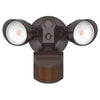 Morris LED Motion Activated Security Light - 2 Head - 5000 Klevin - 1900 Lumens - Bronze Finish