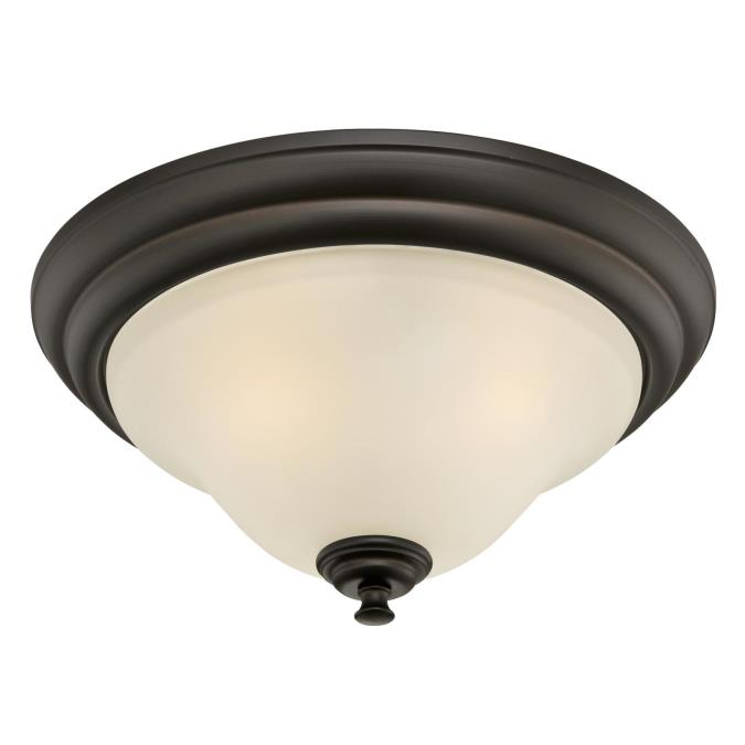 Westinghouse 6306200 2 Light Flush Oil Rubbed Bronze Finish with Frosted Glass