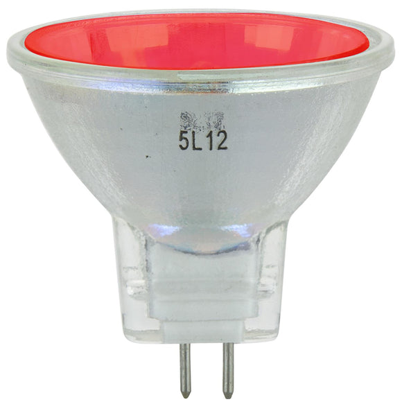 Halogen - Colored MR11 Mini Reflector - 20 Watt -Red - Red