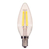 Satco S21708, 4.5W B11 LED, Clear, Candelabra base, 2700K, 350 Lumens, 120V - Pack of 3