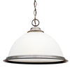 Westinghouse 6714300 One Light Pendant - Sienna Finish - Frosted Ribbed Glass