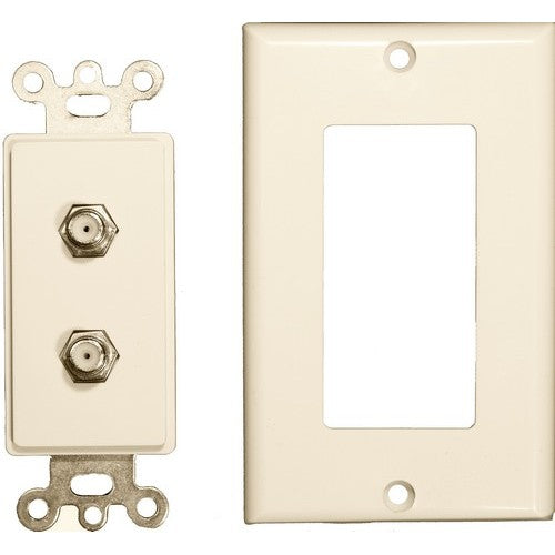 Morris Products 85223 2 Pc Decor Dbl TV Jack Lt Alm
