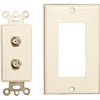 Morris Products 85223 2 Pc Decor Dbl TV Jack Lt Alm