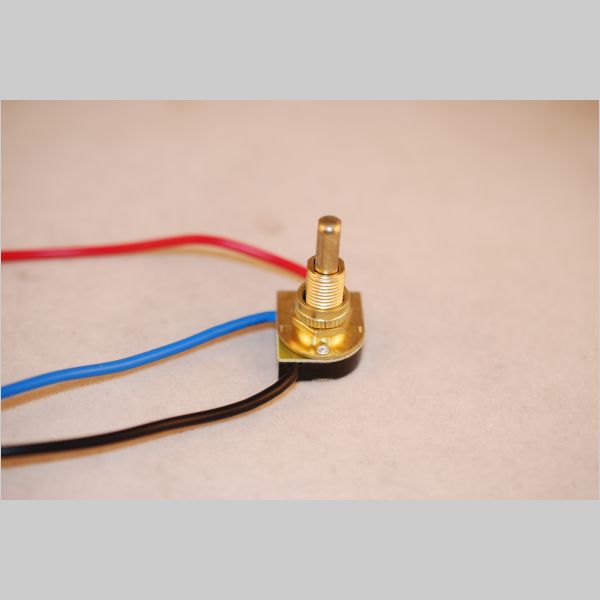 Kirks Lane-31147 - polish brass push switch 5/8" long shaft