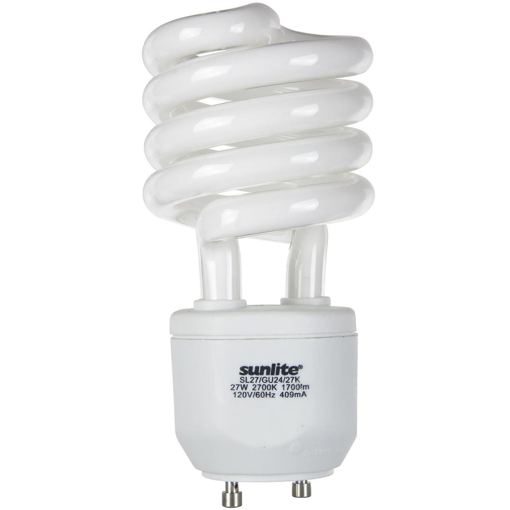 Compact Fluorescent - GU24 Spiral - 27 Watt - 1700 Lumens  - Warm White - 2700 Kelvin