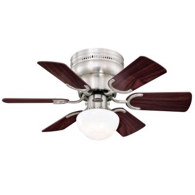 Westinghouse 7230700 Indoor Ceiling Fan with Dimmable LED Light Fixture - 30 inch - Brushed Nickel Finish - Reversible Blades - Opal Mushroom Glass
