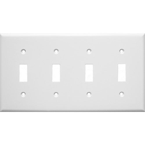 Morris Products 81041 White 4 Gang Toggle