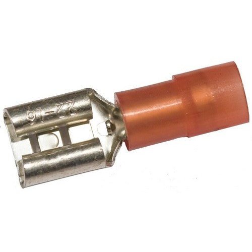 Morris Products 11912 22-16 .032x.250 Nylon Insulated Double Crimp Female Disconnects (Pack of 100)