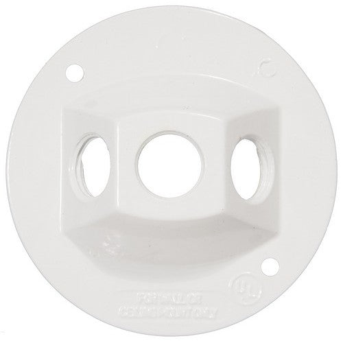 Morris Products 36842 4 inch Rnd Cover 3-1/2 inch Hole White