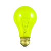 Bulbrite 105825 25 Watt A19 Incandescent Transparent Yellow Party Bulb