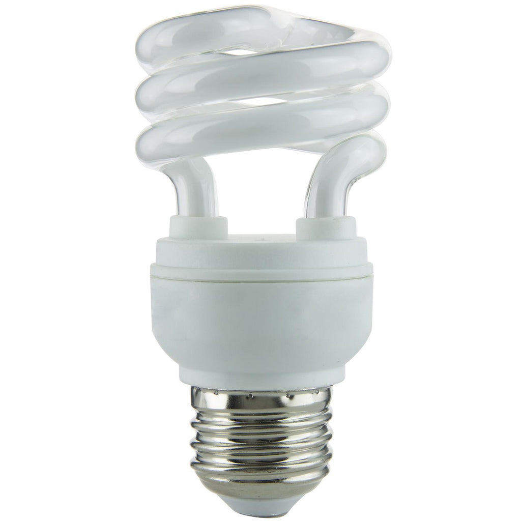 Compact Fluorescent - Super Mini Spiral - 9 Watt - 500 Lumens  - Warm White - 2700 Kelvin