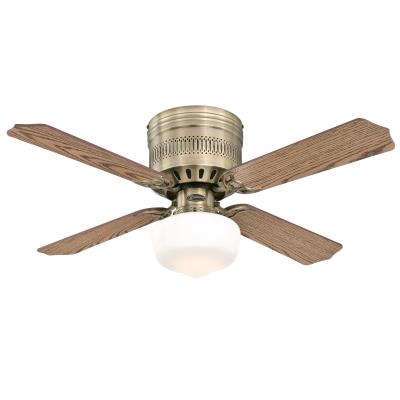 Westinghouse 7230900 Indoor Ceiling Fan with LED Light Fixture - 42 inch - Antique Brass Finish - Reversible Blades - Opal Schoolhouse Glass