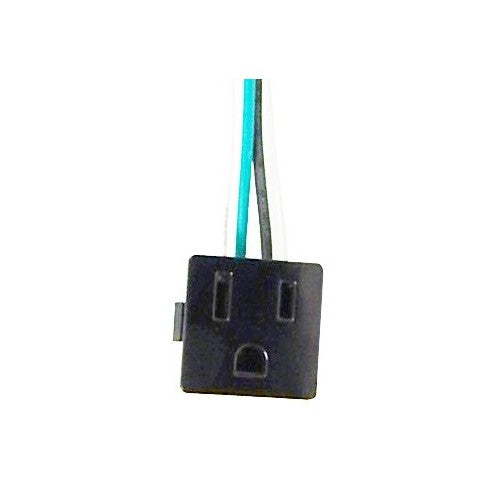 Morris Products 45252 Snap-In Cabinet Devices Black - Single Gang 3-Wire Grounding Polarized Receptacle for Bathroom Cabinets.