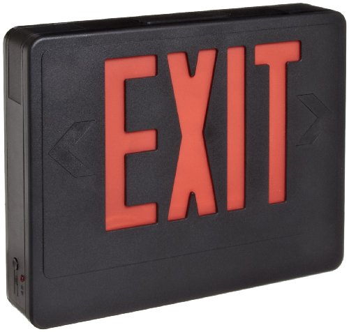 Morris Products 73023 Red LED Blk Remote Exit Sign