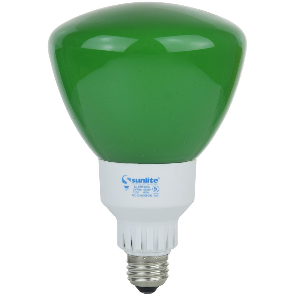 Compact Fluorescent - R40 Reflector Colored - 25 Watt -Green - Green