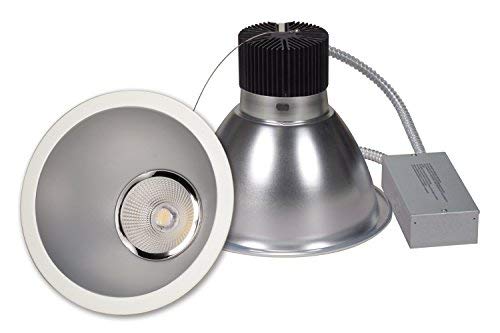 Satco S8708 - LED Downlight Retrofit - 10 Inch - 50 Watt - 4000 Kelvin - Silver Finish