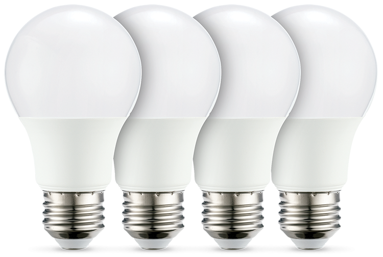LED Enclosed Rated A19 - 9 Watt - Lumens - 2700K Kelvin - 80 CRI - 25000 - Dimmable - LR21285