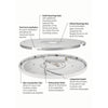 LED Fixture 18 Inch EdgeLit Flush Mount - 3000 Kelvin - 23 Watt - 90 CRI - White Finish